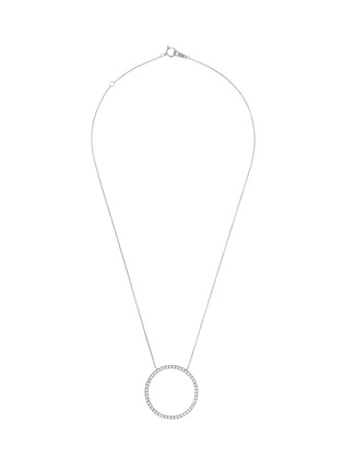 细节 - 点击放大 - BIJOU DE M - Circle 18K White Gold Diamond Necklace