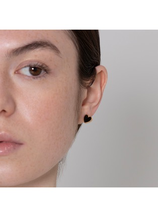 细节 - 点击放大 - BIJOU DE M - Reversible Heart 18K Gold Diamond Single Stud Earring — Left