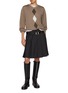 模特儿示范图 - 点击放大 - BONBOM - Belt Insert Pleated Skirt