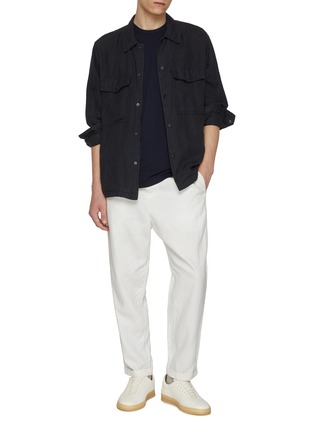 模特儿示范图 - 点击放大 - JAMES PERSE - Lightweight Cotton Jersey Crewneck T-Shirt