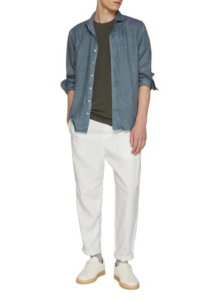 模特儿示范图 - 点击放大 - JAMES PERSE - Lightweight Cotton Jersey Crewneck T-Shirt