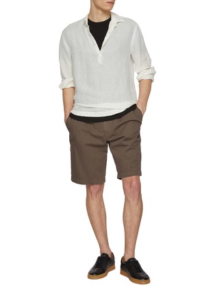 模特儿示范图 - 点击放大 - JAMES PERSE - Lightweight Cotton Jersey Pocket Crewneck T-Shirt