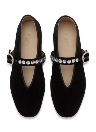 细节 - 点击放大 - LE MONDE BERYL - STELLA 天鹅绒玛丽珍平底鞋