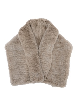 首图 - 点击放大 - SYMÉTRIE - 抽绳皮草针织披肩