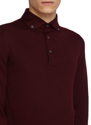  - EQUIL - Long Sleeve Wool Knit Polo Top