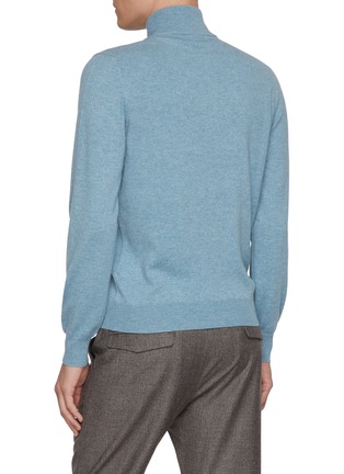 背面 - 点击放大 - EQUIL - Mock Neck Half Zip Cashmere Sweater