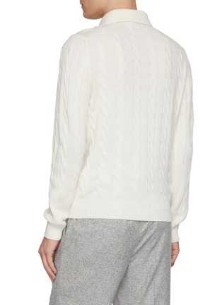 背面 - 点击放大 - EQUIL - Cable Knit Polo Shirt