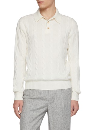 首图 - 点击放大 - EQUIL - Cable Knit Polo Shirt