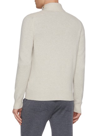 背面 - 点击放大 - EQUIL - Stand Collar Wool Knit Cardigan