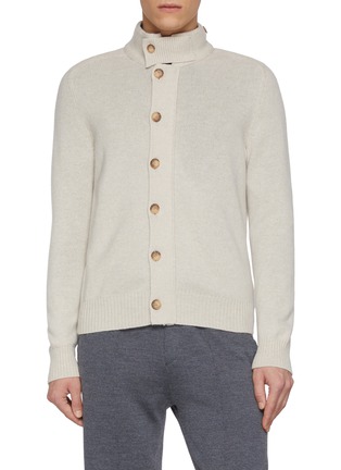 首图 - 点击放大 - EQUIL - Stand Collar Wool Knit Cardigan