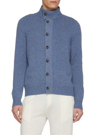 首图 - 点击放大 - EQUIL - Stand Collar Wool Knit Cardigan
