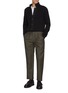 模特儿示范图 - 点击放大 - EQUIL - High Neck Button Up Wool Cardigan