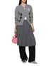 模特儿示范图 - 点击放大 - MARDI MERCREDI - Stitched Flower Knit Cardigan