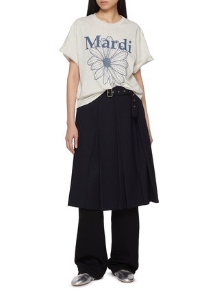 模特儿示范图 - 点击放大 - MARDI MERCREDI - Floral Print Cotton T-Shirt