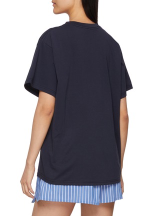 背面 - 点击放大 - MARDI MERCREDI - Flower Graphic Crewneck Cotton T-Shirt