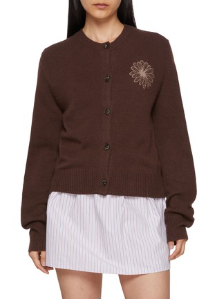 首图 - 点击放大 - MARDI MERCREDI - Stitched Flower Knit Cardigan