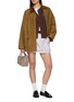 模特儿示范图 - 点击放大 - MARDI MERCREDI - Stitched Flower Knit Cardigan