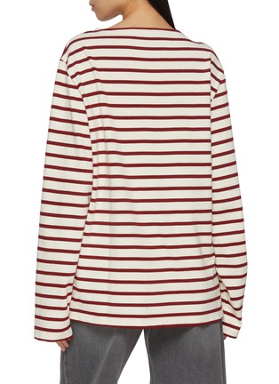 背面 - 点击放大 - MARDI MERCREDI - Striped Floral Print Cotton T-Shirt