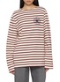 首图 - 点击放大 - MARDI MERCREDI - Striped Floral Print Cotton T-Shirt