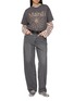 模特儿示范图 - 点击放大 - MARDI MERCREDI - Striped Floral Print Cotton T-Shirt