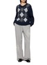 模特儿示范图 - 点击放大 - MARDI MERCREDI - Floral Graphic Cotton Sweatpants