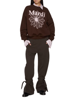 模特儿示范图 - 点击放大 - MARDI MERCREDI - Floral Print Cotton Sweatshirt