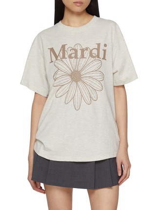 首图 - 点击放大 - MARDI MERCREDI - Striped Floral Print Cotton T-Shirt