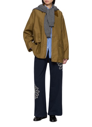 模特儿示范图 - 点击放大 - MARDI MERCREDI - Floral Graphic Cotton Sweatpants