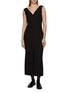 模特儿示范图 - 点击放大 - THE ROW - Telorin V-Neck Silk Dress