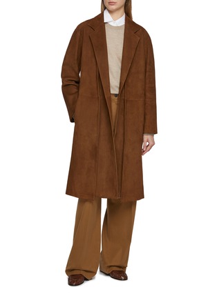 模特儿示范图 - 点击放大 - THE ROW - Serenis Suede Coat