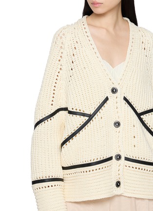  - ERMANNO SCERVINO - Contrast Insert Crochet Cotton Cardigan