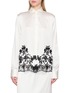 首图 - 点击放大 - ERMANNO SCERVINO - Long Sleeve Lace Embroidered Silk Shirt
