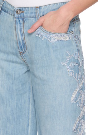 - ERMANNO SCERVINO - Lace Embroidered Wide Leg Jeans