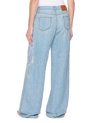 背面 - 点击放大 - ERMANNO SCERVINO - Lace Embroidered Wide Leg Jeans
