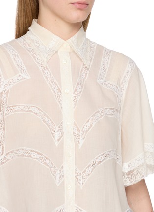 - ERMANNO SCERVINO - Irregular Lace Panel Shirt