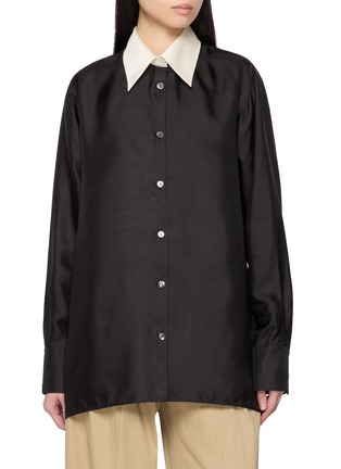 首图 - 点击放大 - GIA STUDIOS - CHIÊU 撞色领纽扣衬衫