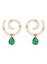 首图 - 点击放大 - BEA BONGIASCA - Snail 9K Gold Emerald Enamel Earrings