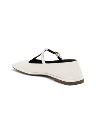 细节 - 点击放大 - THE ROW - 方头皮革芭蕾舞平底鞋