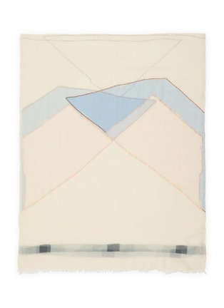 首图 - 点击放大 - LANE’S - Geometric Print Rhinestone Embellished Wool Silk Cashmere Shawl