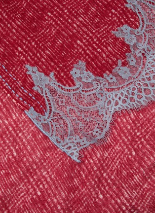 细节 - 点击放大 - LANE’S - Lace Trim Wool Silk Shawl