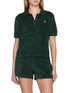 SPORTY & RICH LOGO 刺绣纯棉短袖 POLO 衫