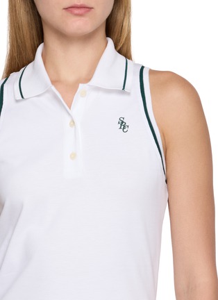  - SPORTY & RICH - 刺绣无袖纯棉 POLO 连衣裙