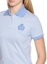  - SPORTY & RICH - 刺绣条纹短袖 POLO 衫