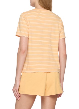 背面 - 点击放大 - SPORTY & RICH - NY Crest Striped Crewneck T-shirt