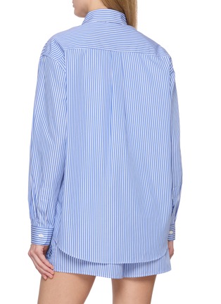 背面 - 点击放大 - SPORTY & RICH - Oversized NY Crest Striped Poplin Shirt