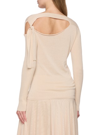 背面 - 点击放大 - SHARON WAUCHOB - 镂空 V 领纯棉针织衫