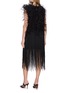 背面 - 点击放大 - SHARON WAUCHOB - Embroidered Feather Fringed Dress