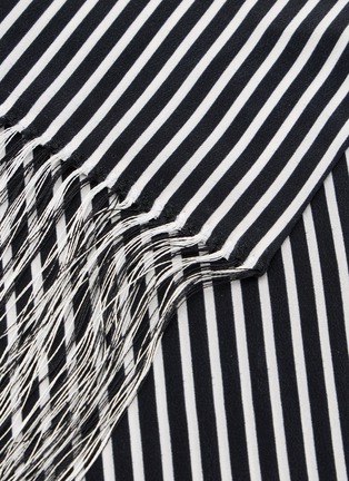 细节 - 点击放大 - SHARON WAUCHOB - 流苏条纹真丝围巾