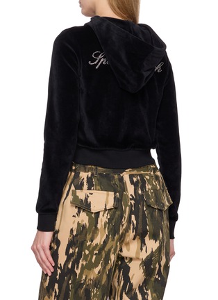 背面 - 点击放大 - SPORTY & RICH - Signature Logo Krystal Zip-up Hoodie