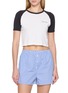 首图 - 点击放大 - SPORTY & RICH - Signature Logo Baby Baseball Raglan T-shirt